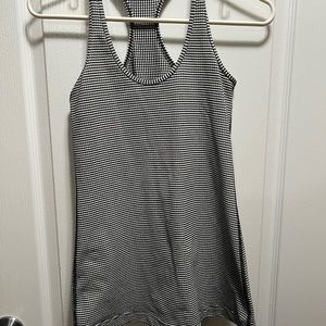 Lululemon black and white gingham check tank top